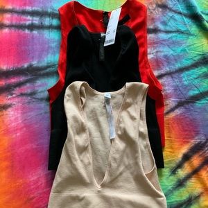 3 out from under plunging bra tops bundle NWOT